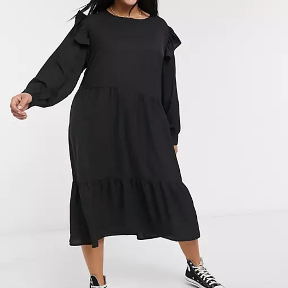 Wednesdays Girl Black Frill Dress